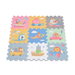 Moni Toys - Мек пъзел с принт Transportation 